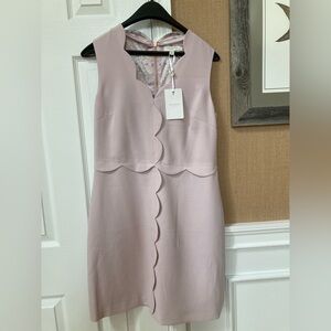 Ted Baker Soft Pink Scalloped Midi Dress